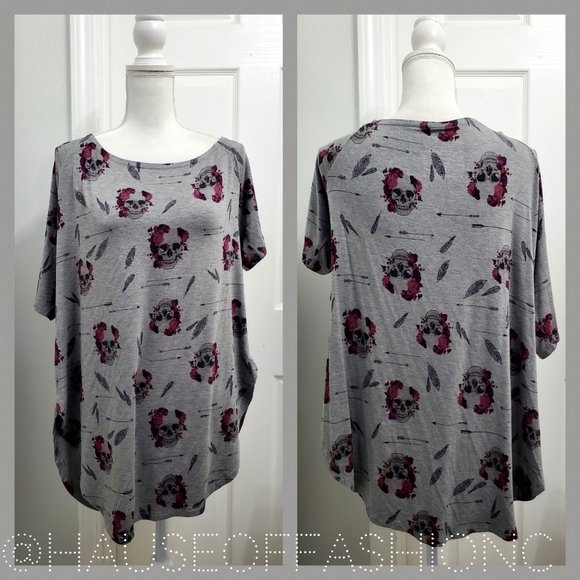 TORRID Super Soft Skull Off Shoulder My Favorite Tunic Top! NWT! - Picture 7 of 9